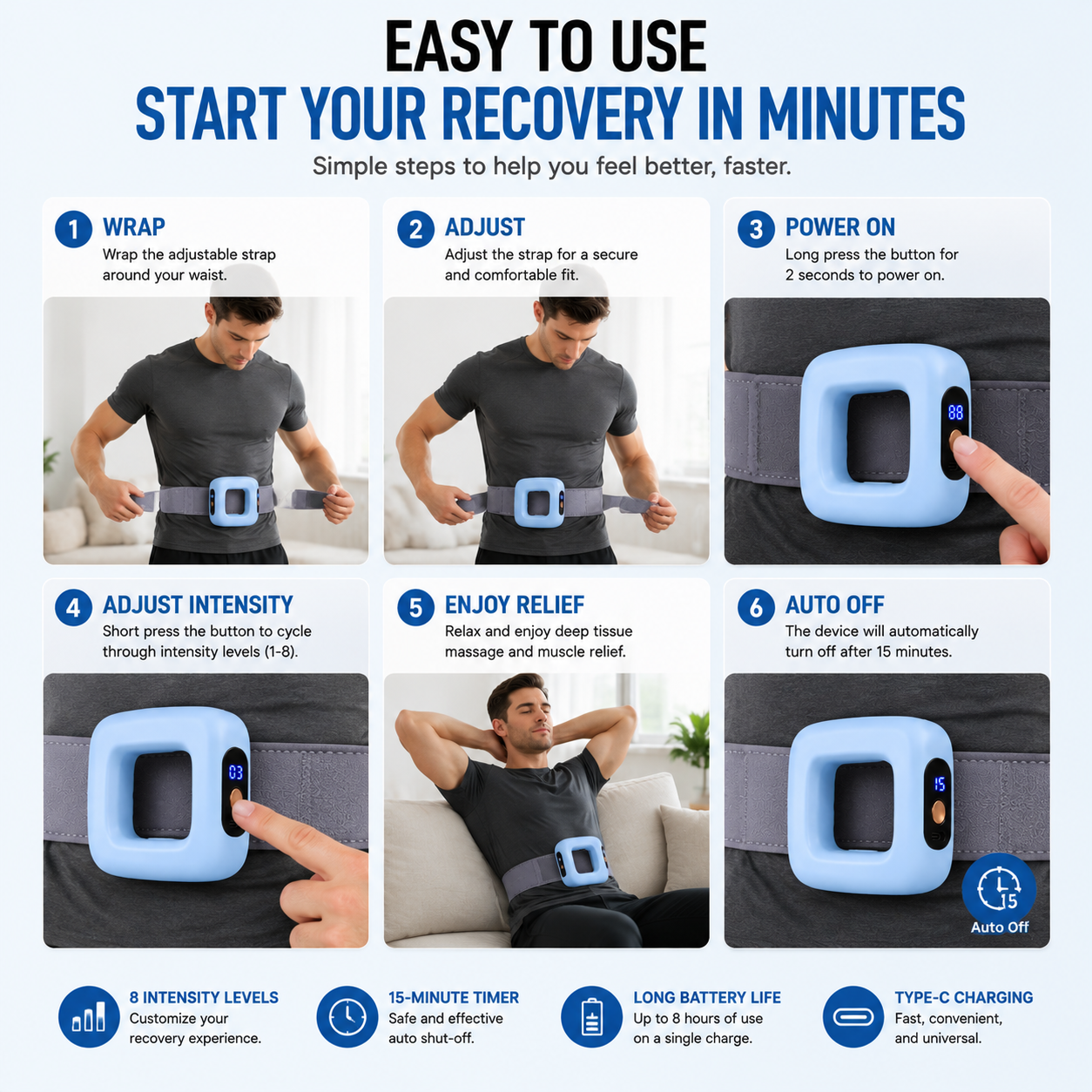 π₯ 2026 HOT SALE | Smart Waist & Back Recovery Massager πͺβ¨-CJY