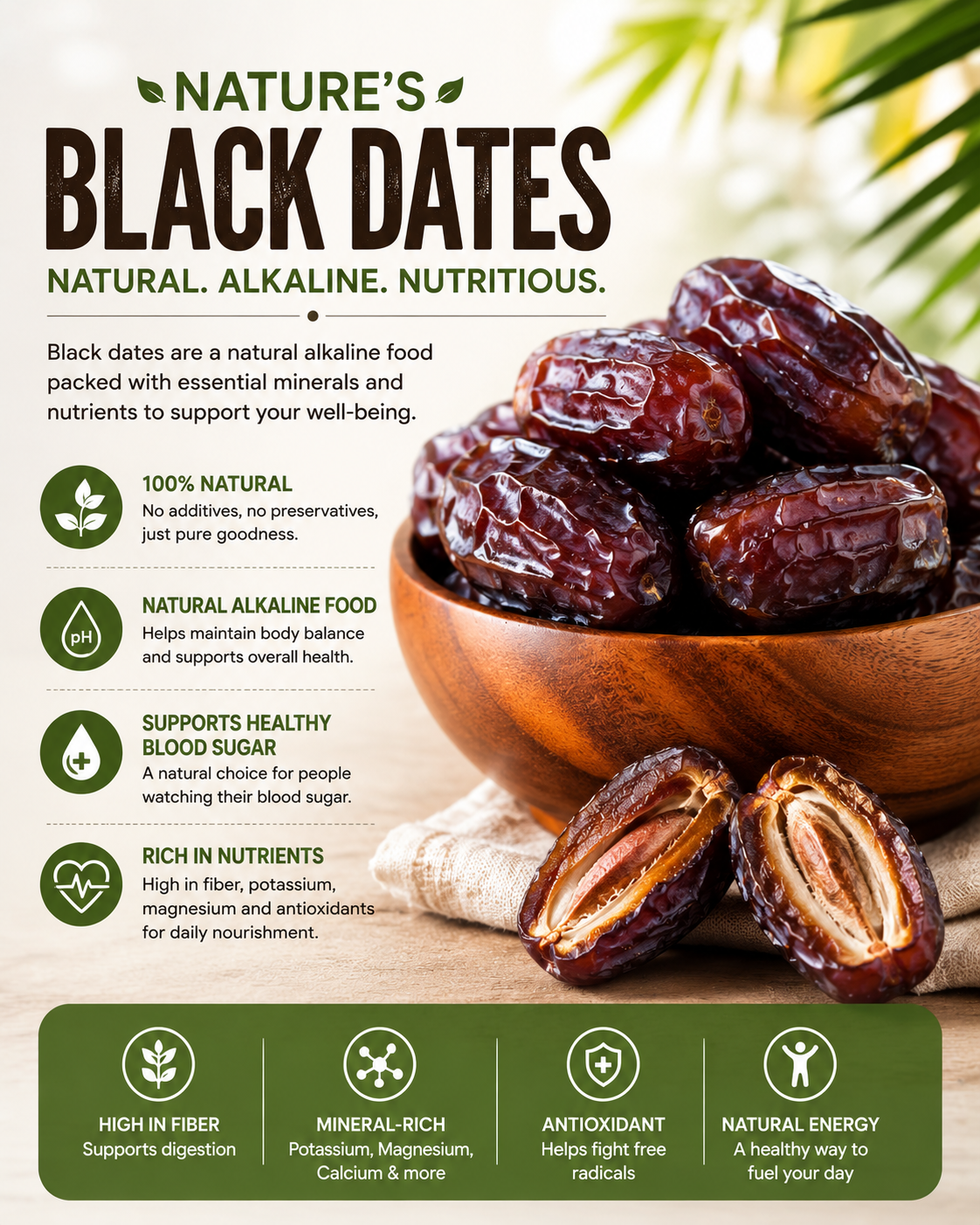 π΄β« Black Dates β Natural Alkaline Super Snack πΏ-CJY