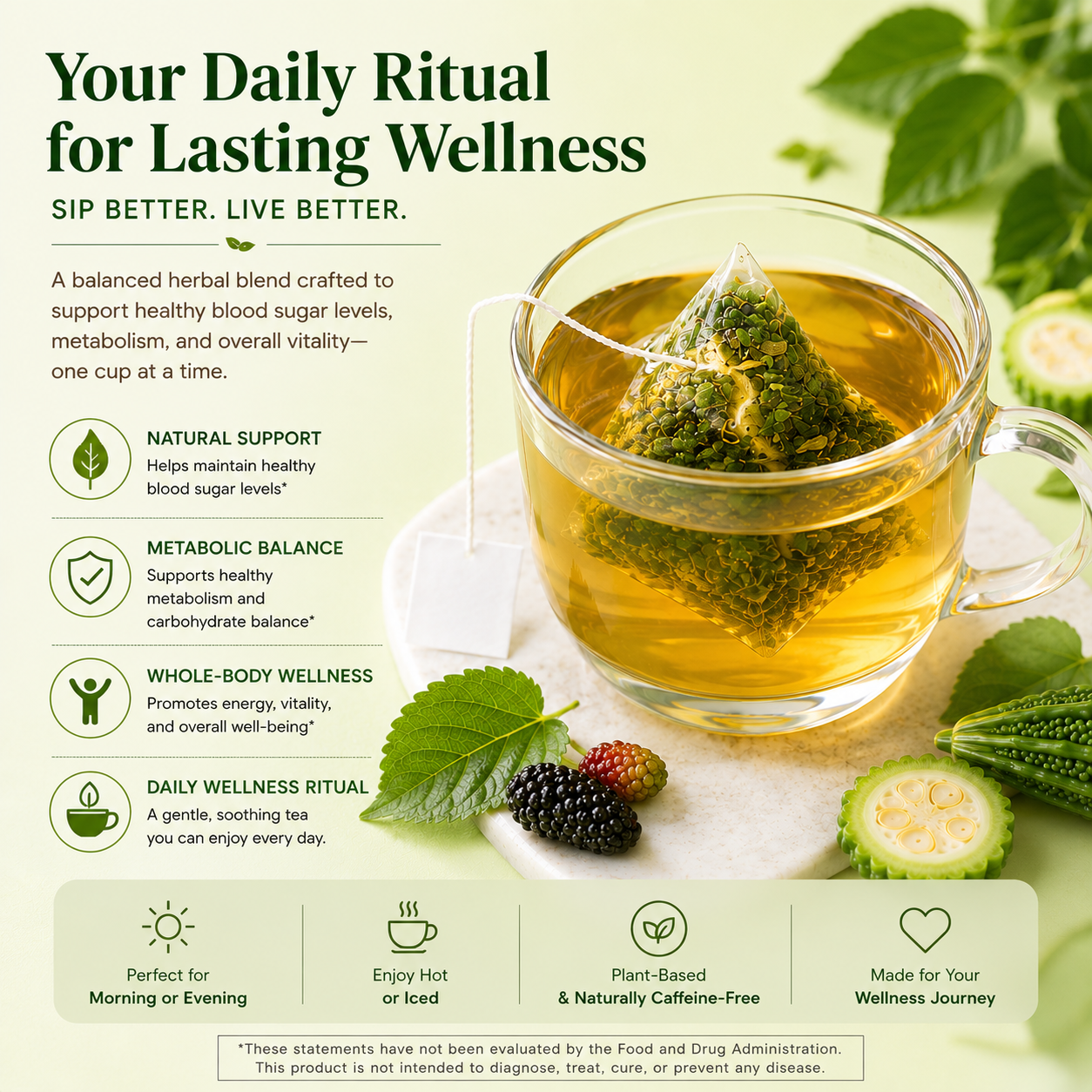 πΏπ΅ Mulberry Leaf & Double Gourd Wellness Tea-CJY