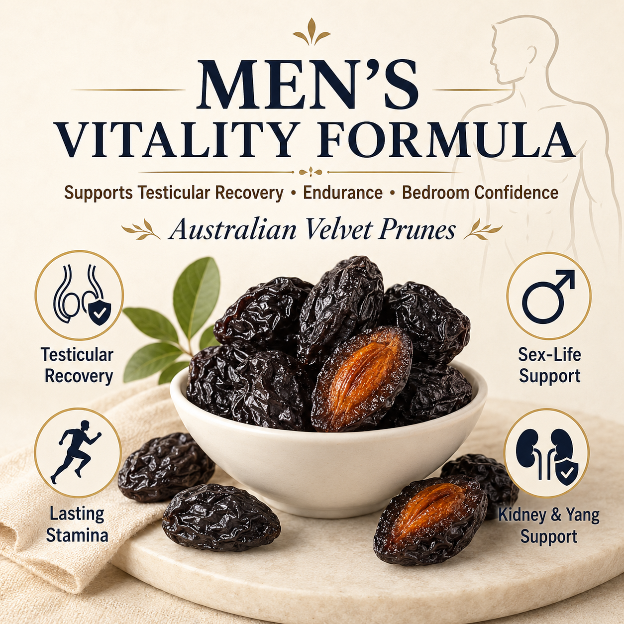 ๐ Australian Premium Dried Prunes - โก Menโs Vitality, ๐ก๏ธ Stamina Support & ๐ฅ Testicular Recovery-WZH