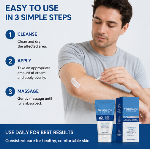 ✨ Folliculitis Relief Cream – 🌿Soothing Herbal Skin Care Cream for Itching, Redness, Irritation & Sensitive Scalp and Body Areas-DG1