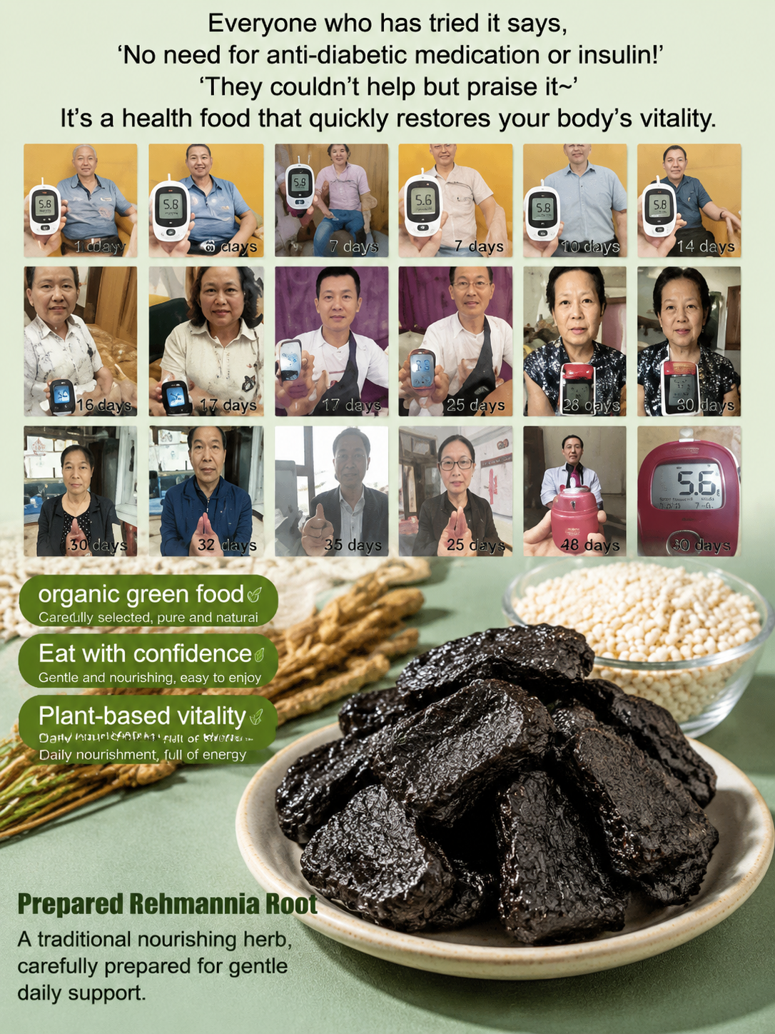 π«π 9X Prepared Rehmannia Root | Blood Sugar Support & Metabolic Balance Herbal Tonic -π₯¦DG