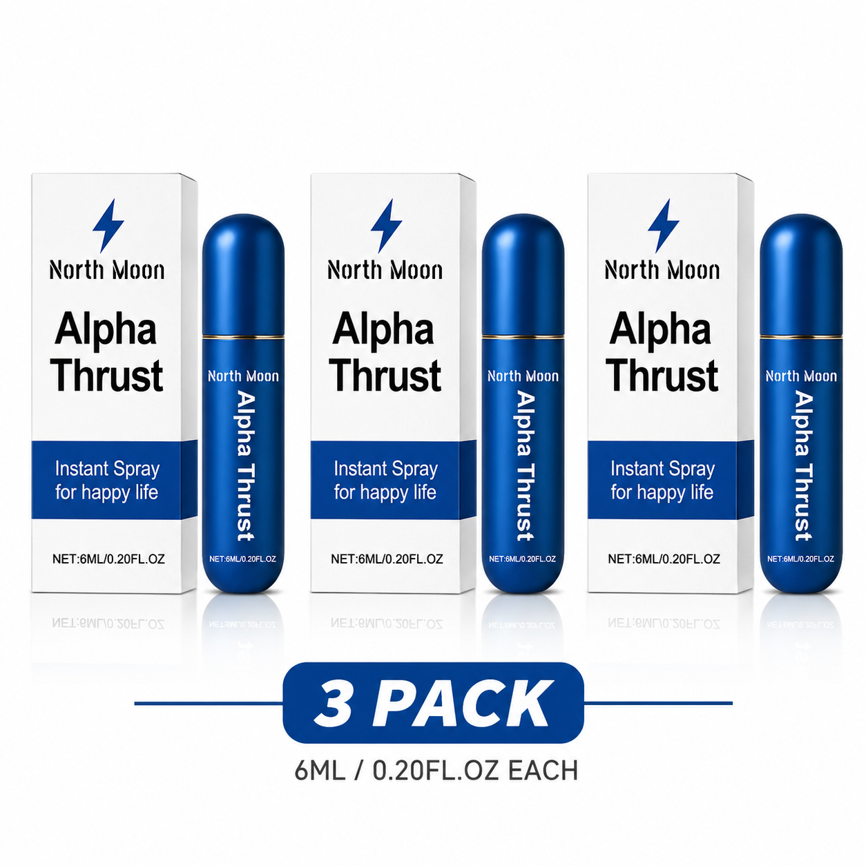 ⚡ North Moon Alpha Thrust Delay Spray for Men – Discreet Intimate Care Spray for Longer-Lasting Confidence, Better Control & Adult Couple Moments, 6ml-WZH