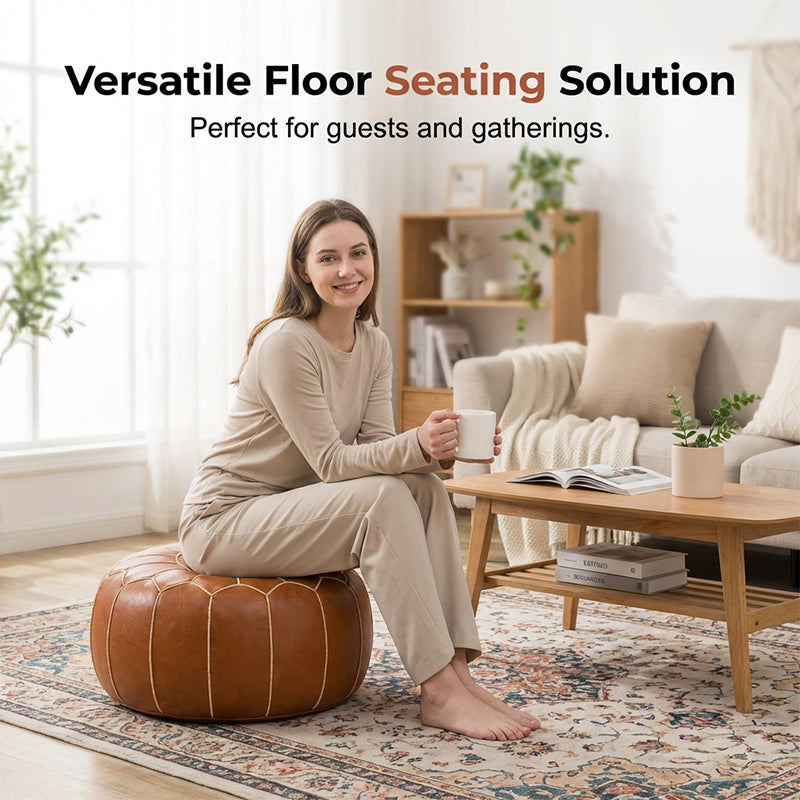 🌻✨ Sunflower Storage Ottoman Pouf 🪑💛 Stylish Hidden Storage Footrest & Cozy Home Seat 🌿🏡 🧺 Space-Saving Storage | 💺 Soft Comfortable Seating | 🌸 Elegant Floral Design for Modern Homes-ZZ
