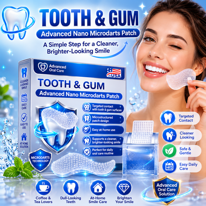 🦷✨ Tooth & Gum Advanced Nano Microdarts Patch Advanced Oral Care Patch for a Brighter, Cleaner-Looking Smile-YQ