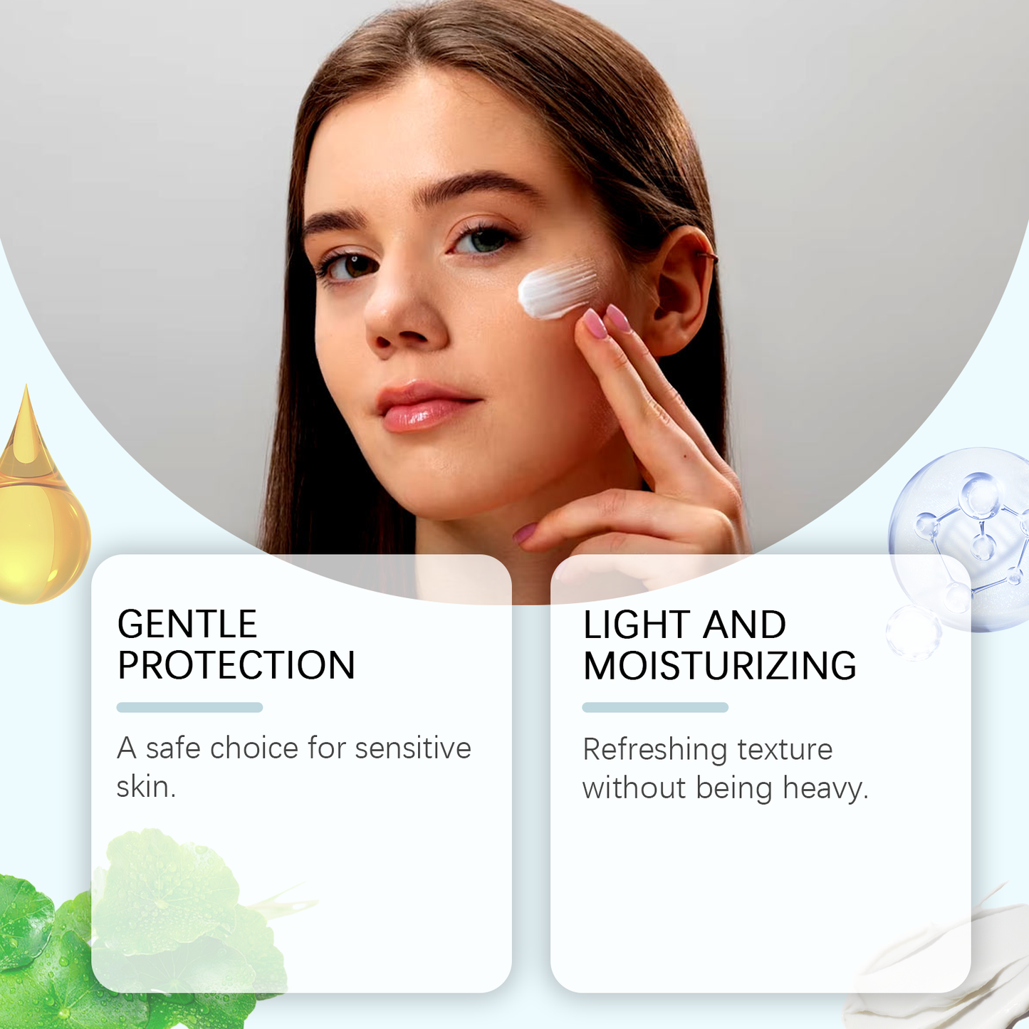 🌊 JAYSING Moisturizing Sunscreen SPF50+ PA++++ - ☀️ Lightweight Broad-Spectrum UV Protection with Hyaluronic Acid & Centella Asiatica-DG1