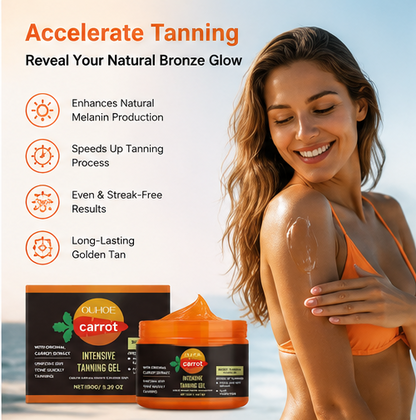 🥕Intensive Carrot Tanning Gel – ☀️Fast Bronzing Accelerator Moisturizing Sun Tanning Gel for Face & Body-DG1