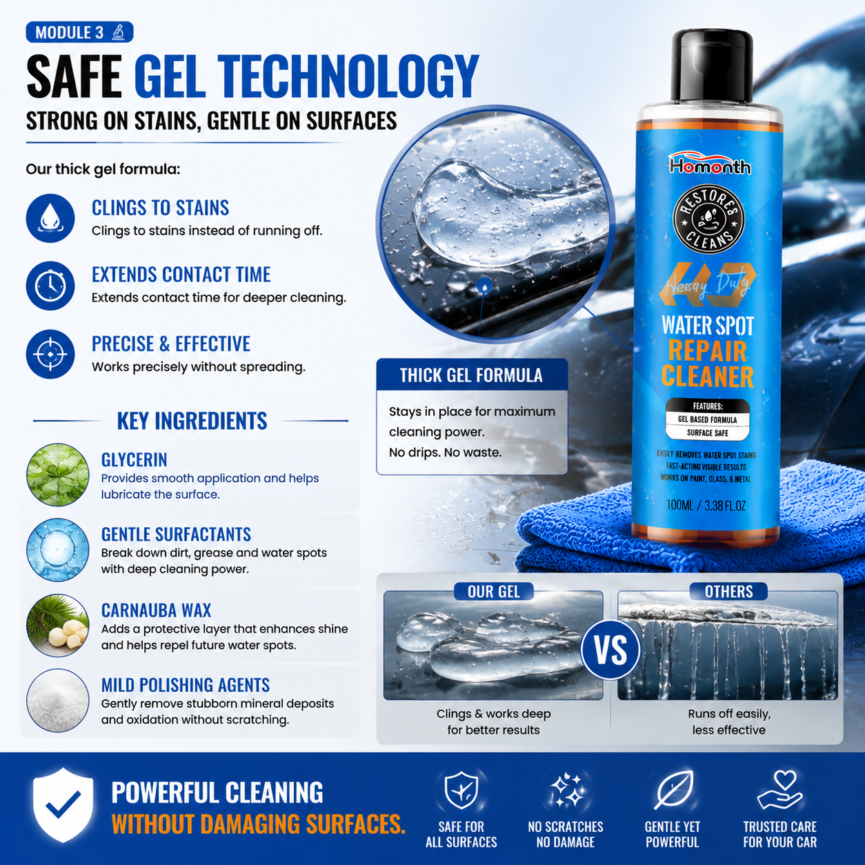 🚗💧 Water Spot Repair Cleaner – Heavy Duty Car & Home Surface Restorer ✨ | Removes Water Stains, Mineral Deposits & Oxidation | Shine & Protect Formula 🛡️-DG1