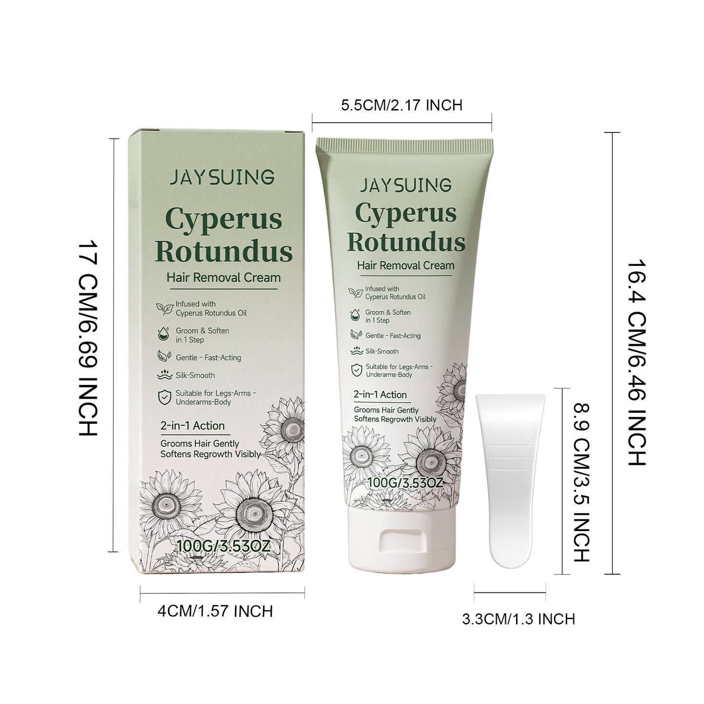 🌿✨ Cyperus Oil Hair Removal Cream – Smooth & Silky Skin in Minutes🍃 Painless, Gentle, and Effective Hair Removal-ZZ