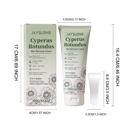 🌿✨ Cyperus Oil Hair Removal Cream – Smooth & Silky Skin in Minutes🍃 Painless, Gentle, and Effective Hair Removal-ZZ