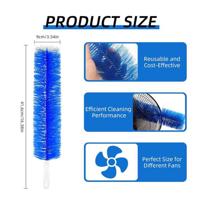 ✨ Flexible Fan Dust Cleaning Brush – 🌀Bendable 360° Cleaning Brush for Fans, Air Vents, Screens & Hard-to-Reach Spaces-DG1