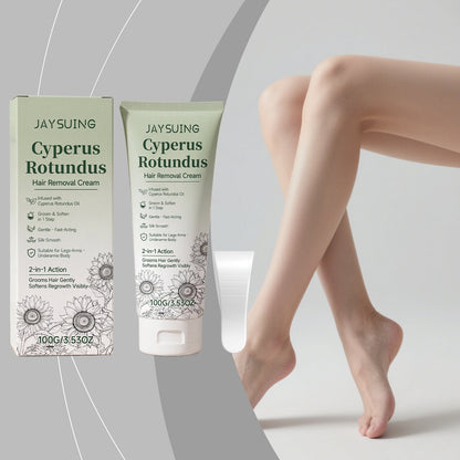 🌿✨ Cyperus Oil Hair Removal Cream – Smooth & Silky Skin in Minutes🍃 Painless, Gentle, and Effective Hair Removal-ZZ