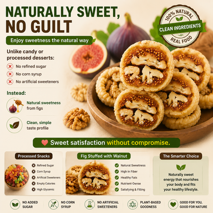 🌿🍯 Fig Stuffed with Walnut – Metabolism & Weight Management Support Superfood Snack 🌰✨-DG1