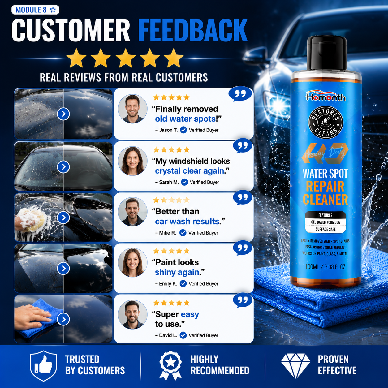 🚗💧 Water Spot Repair Cleaner – Heavy Duty Car & Home Surface Restorer ✨ | Removes Water Stains, Mineral Deposits & Oxidation | Shine & Protect Formula 🛡️-DG1
