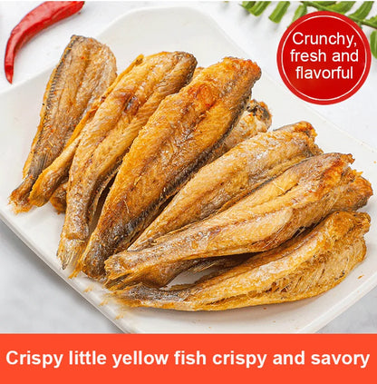 🚫 Skip Junk Snacks! 🐠 Crispy Yellow Croaker Chips | High Protein Filling Snack, DHA & DPA Omega3 Support Brain, Vessel & Joint Health, Non-Greasy Seafood Treat-ZYY