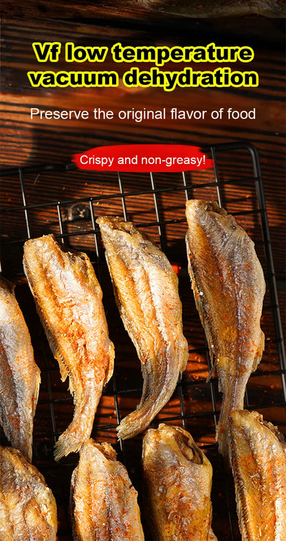 🚫 Skip Junk Snacks! 🐠 Crispy Yellow Croaker Chips | High Protein Filling Snack, DHA & DPA Omega3 Support Brain, Vessel & Joint Health, Non-Greasy Seafood Treat-ZYY