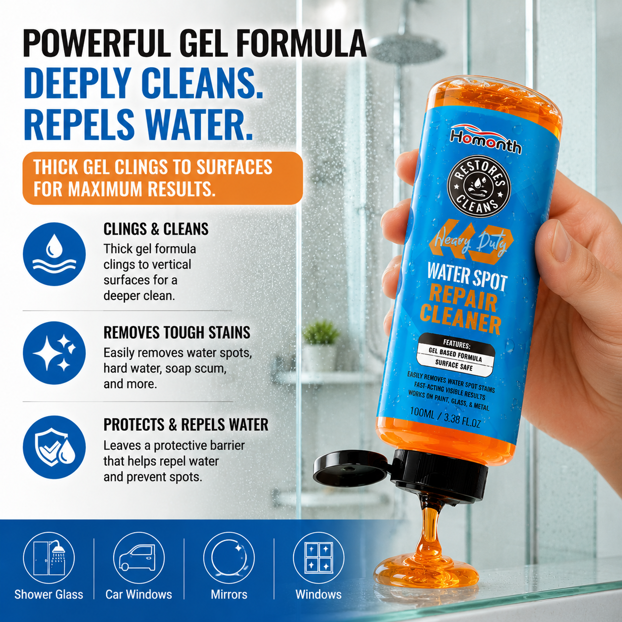 🚗✨ Car Glass Cleaner Gel – Make Every Surface Look Brand New Again-CJY