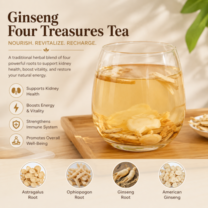 🌟🍵 Ginseng Four Treasures Tea – Revitalize Your Body & Mind-CJY