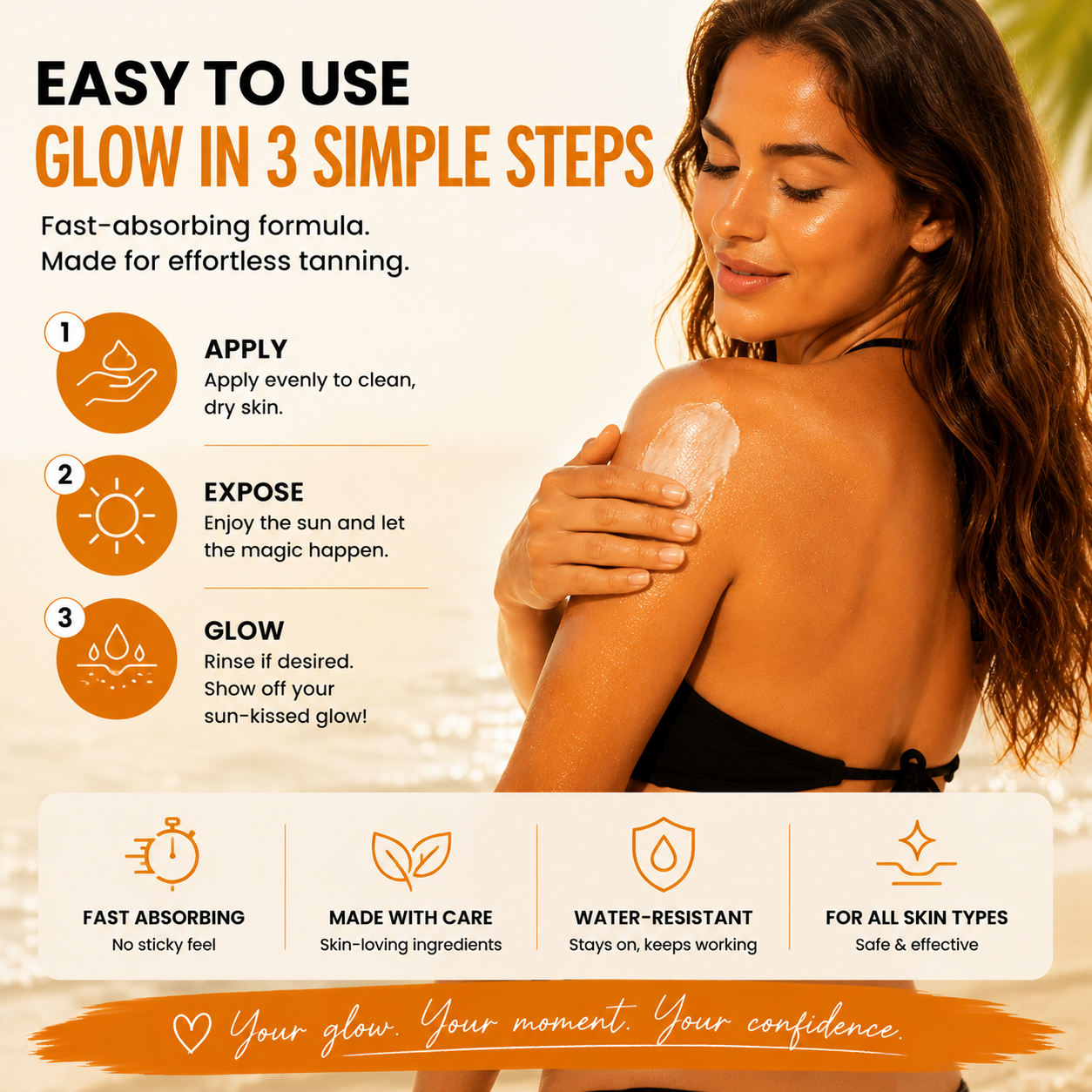 🌞 Sun Kissed Tanning Gel – Fast Tan Accelerator for Radiant Summer Glow 🍊✨-CJY