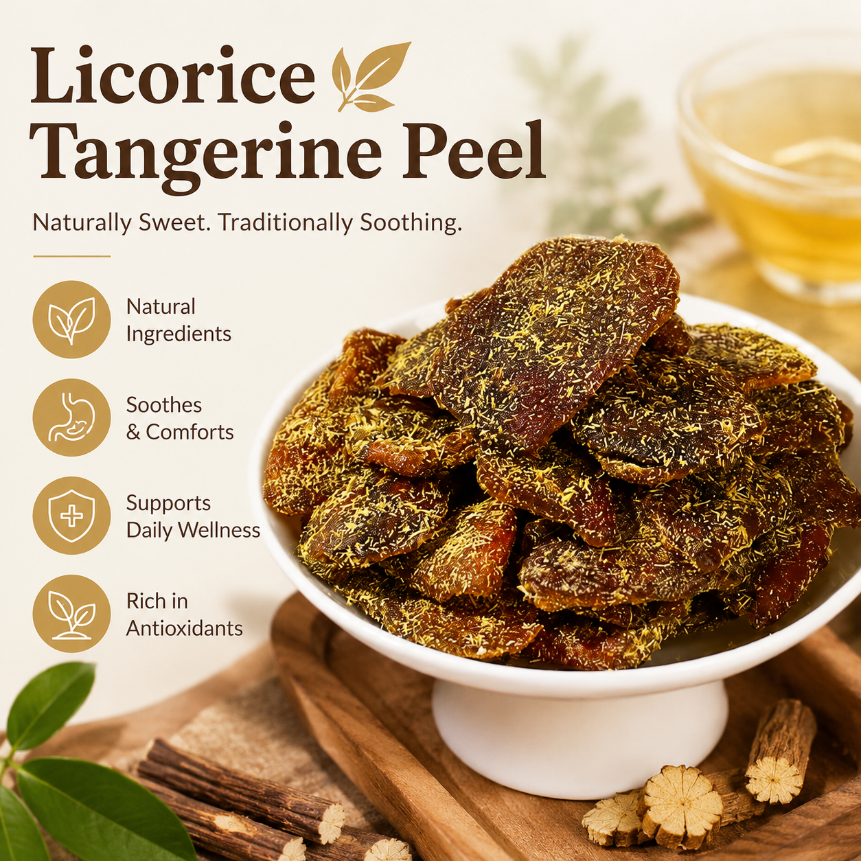 🍊 Sweet & Natural Licorice Tangerine Peel🌿-CJY