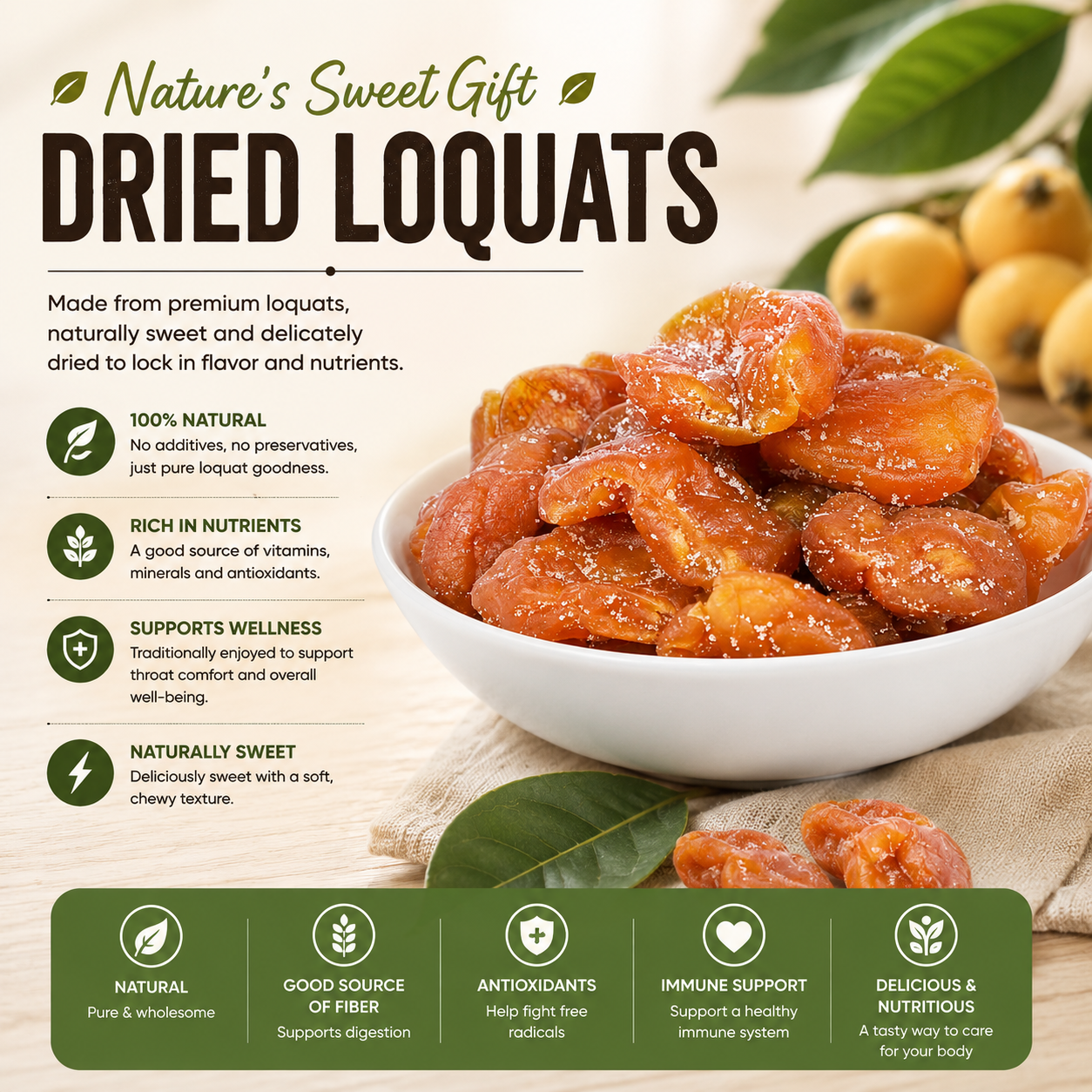 🥭 Premium Natural Loquat Snack-CJY