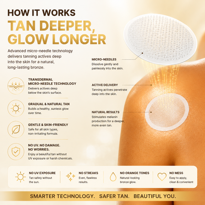 🌞 Sunless Gentle Bronze Micro-Needle Patch – Effortless Radiant Tan Anywhere! ✨-CJY