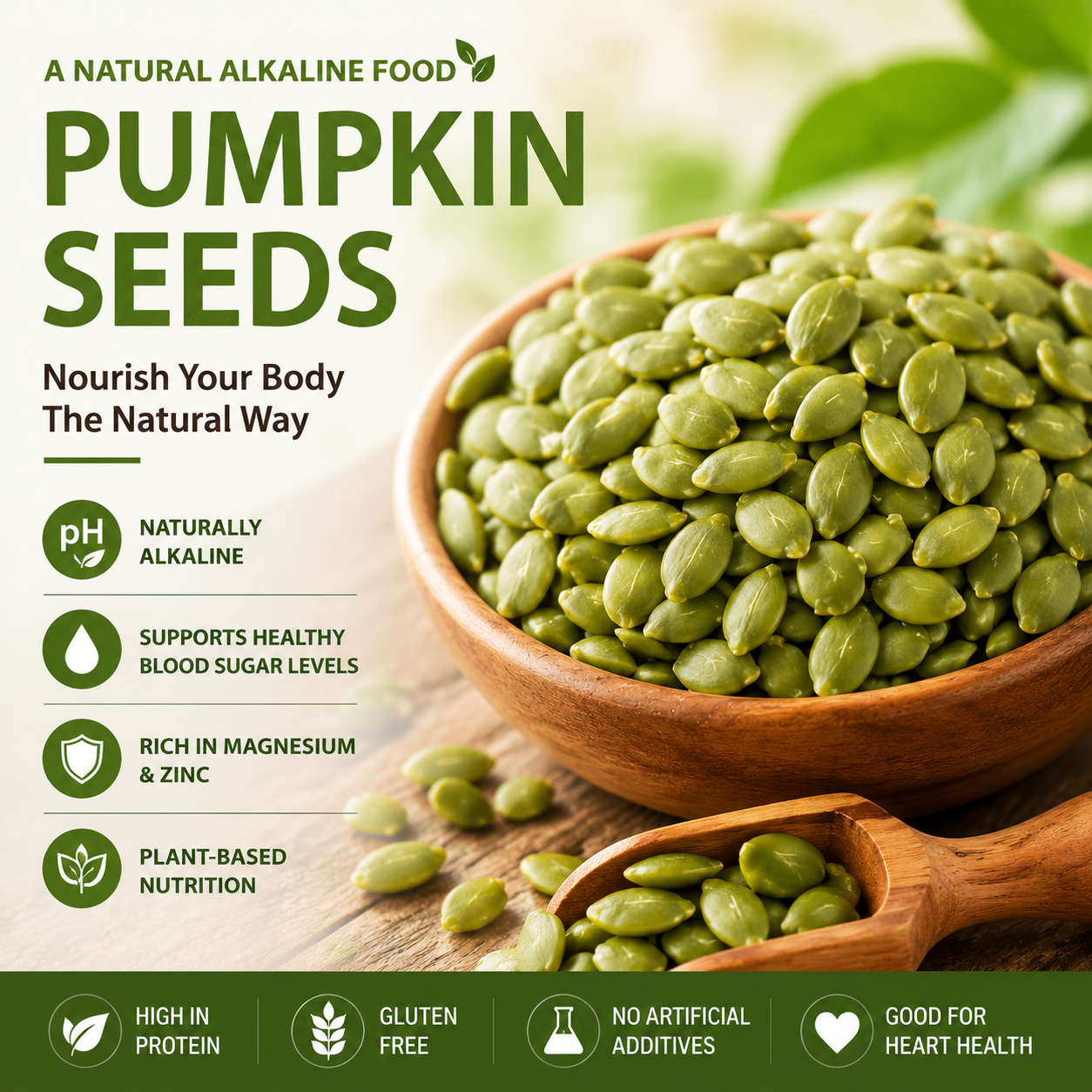 🎃🌿 Pumpkin Seeds – Natural Alkaline Superfood Snack 💪✨-ZZ