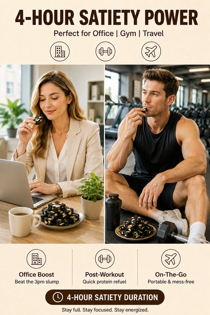 🌿✨ Black Sesame Nutrition Cake | High Protein 💪 High Fiber 🌾 Low Sugar ⚡ Natural Energy Superfood Snack 🥜 | 100% Natural Formula-DG1