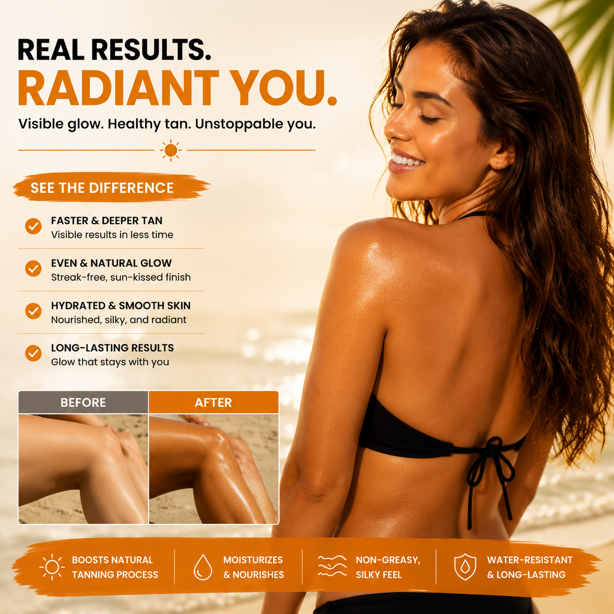 🌞 Sun Kissed Tanning Gel – Fast Tan Accelerator for Radiant Summer Glow 🍊✨-CJY