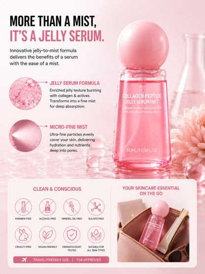 ✨Collagen Peptides Jelly Serum Mist💧 | Hydrating, Plumping & Anti-Aging Face Spray-CJY