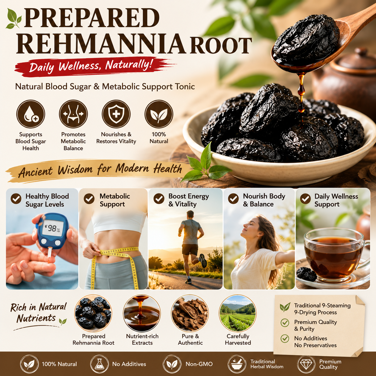 🌿⚫ Prepared Rehmannia Root Tonic-CJY