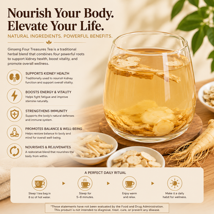 🌟🍵 Ginseng Four Treasures Tea – Revitalize Your Body & Mind-CJY