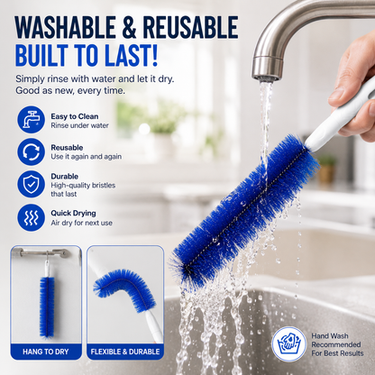 🌀 Bendable Microfiber Cleaning Brush ✨ Reusable Washable Dust Removal Brush for Ceiling Fan Blades-CJY
