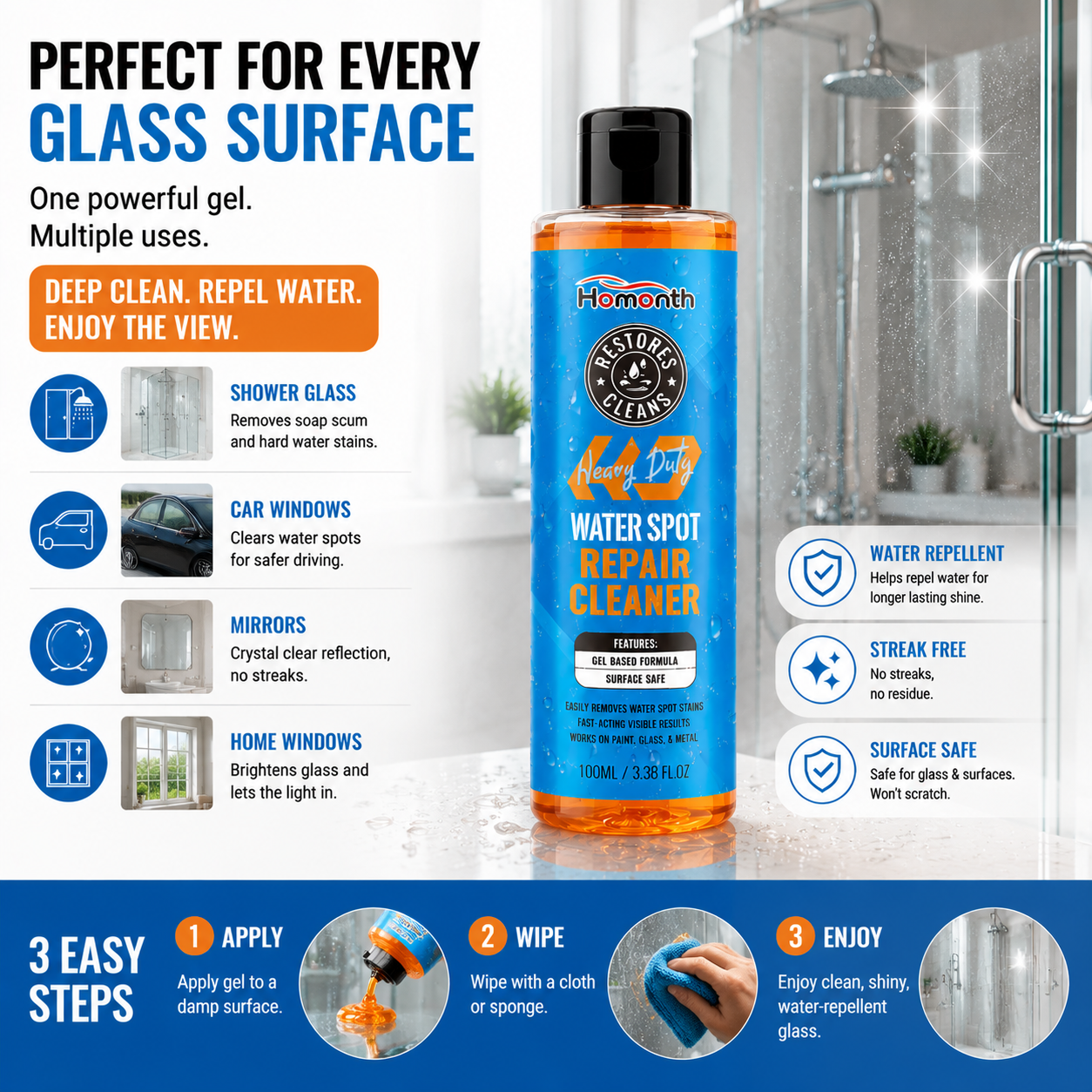 🚗✨ Car Glass Cleaner Gel – Make Every Surface Look Brand New Again-CJY