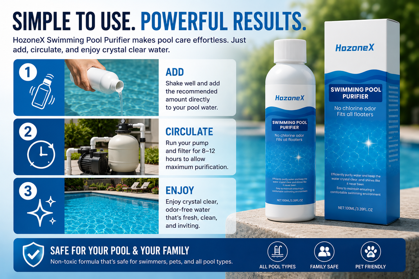 🏊‍♂️💦 HozoneX Swimming Pool Purifier-CJY
