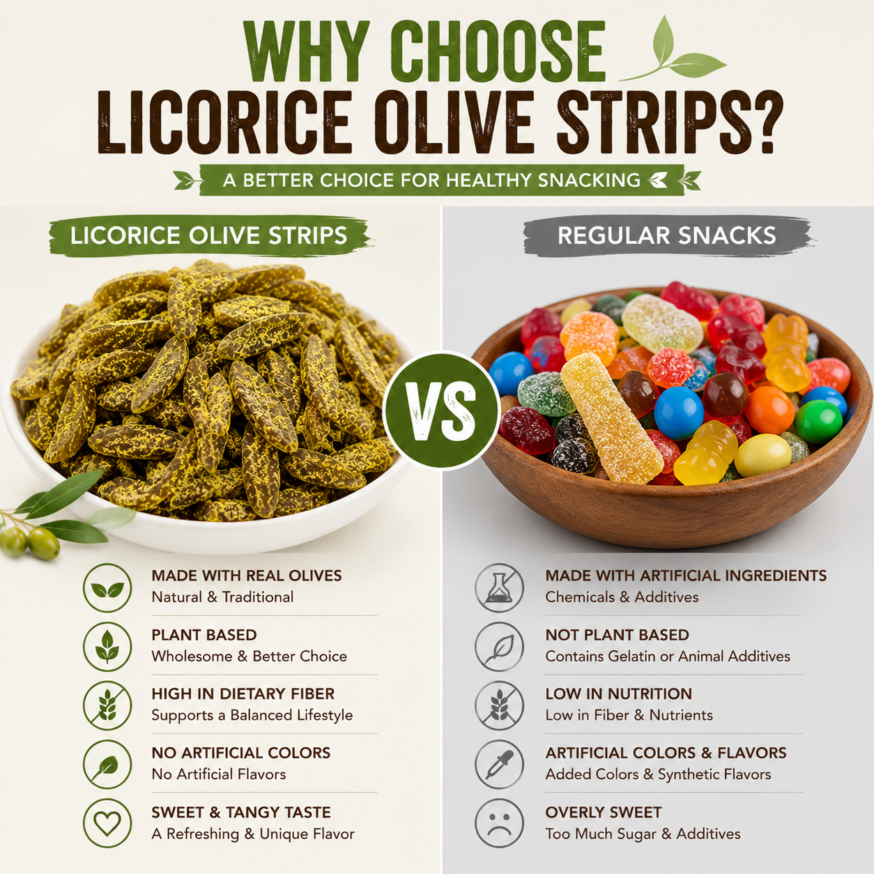 🌿🍬 Licorice Olive Strips – Traditional Herbal Snack ✨-CJY