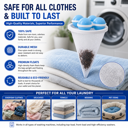 🌊✨ Hot Sale! 🧺 Floating Lint Mesh Bag 🐾💦 – Keep Your Washer & Dryer Clean, Catch Lint & Hair Effortlessly 🌀♻️ Safe for All Fabrics | Eco-Friendly & Reusable | Perfect for Laundry Day! 🧼💖-ZZ