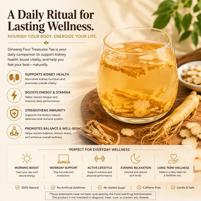 🌟🍵 Ginseng Four Treasures Tea – Revitalize Your Body & Mind-CJY