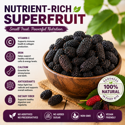 🍇💜 Premium Dried Mulberries – Natural Superfruit Snack ✨-CJY