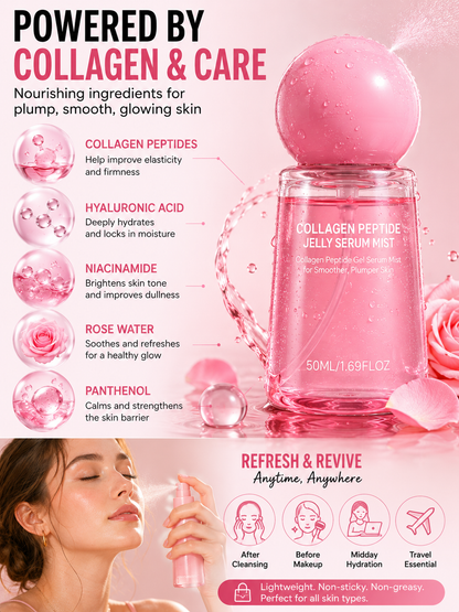 ✨Collagen Peptides Jelly Serum Mist💧 | Hydrating, Plumping & Anti-Aging Face Spray-CJY