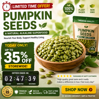 🎃🌿 Pumpkin Seeds – Natural Alkaline Superfood Snack 💪✨-ZZ