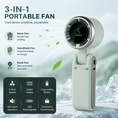 🌬️ Portable Handheld Turbo Fan 5-Speed ❄️-CJY