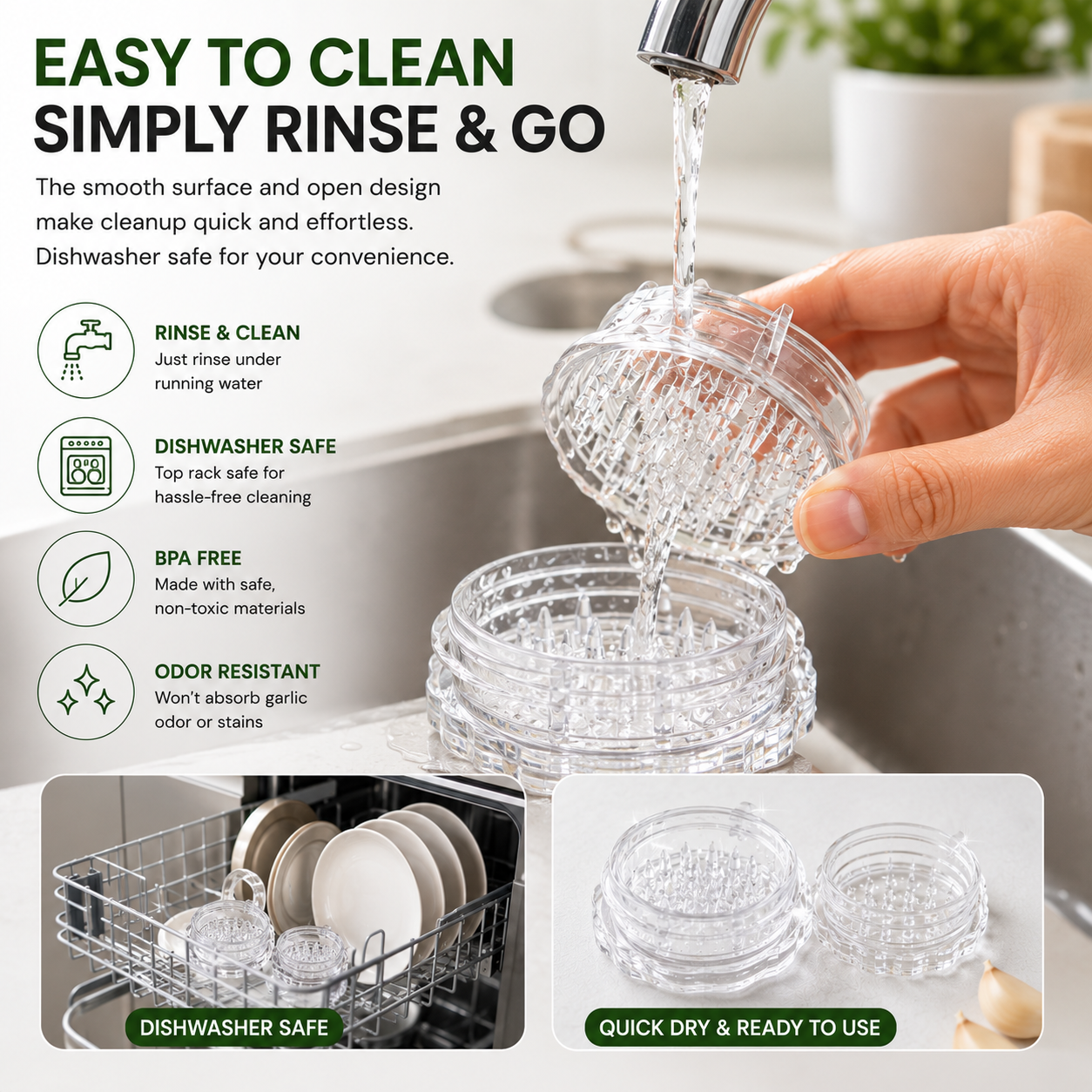 🧄✨Manual Garlic Twister & Mincer, Multi-Functional Compact Clear Kitchen Prep Gadget-CJY