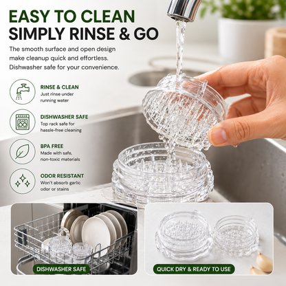 🧄✨Manual Garlic Twister & Mincer, Multi-Functional Compact Clear Kitchen Prep Gadget-CJY