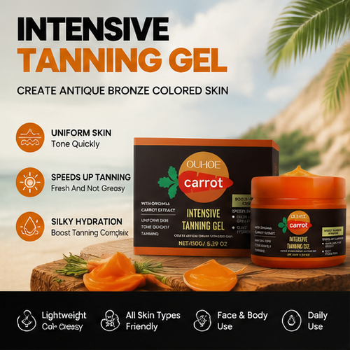 🥕Intensive Carrot Tanning Gel – ☀️Fast Bronzing Accelerator Moisturizing Sun Tanning Gel for Face & Body-DG1