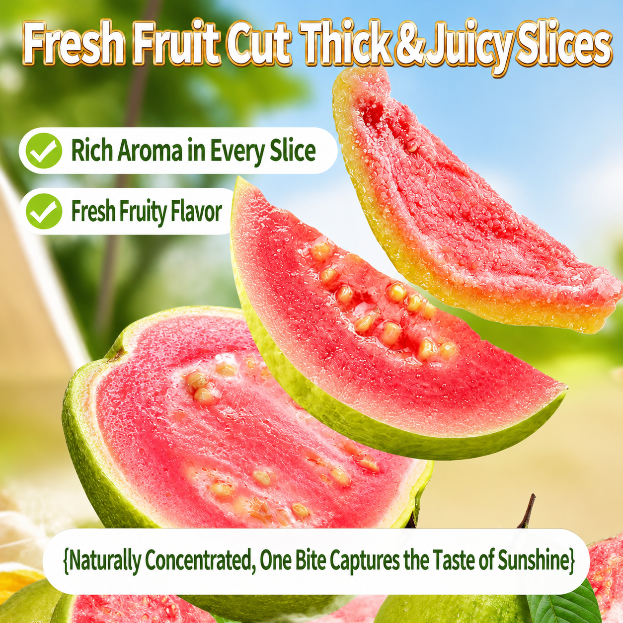 🌿✨ Say Goodbye to High-Calorie Guilt 🔥 | Fiber-Rich Red Guava Slices for Sweet Cravings 🍓🌿 - DG