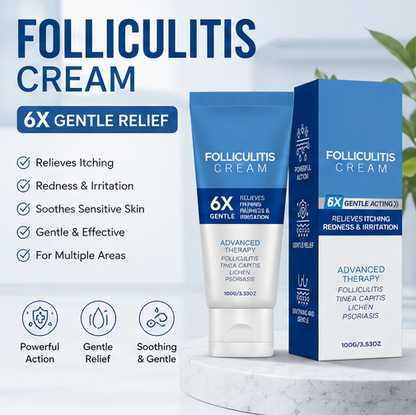 ✨ Folliculitis Relief Cream – 🌿Soothing Herbal Skin Care Cream for Itching, Redness, Irritation & Sensitive Scalp and Body Areas-DG1