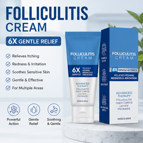 ✨ Folliculitis Relief Cream – 🌿Soothing Herbal Skin Care Cream for Itching, Redness, Irritation & Sensitive Scalp and Body Areas-DG1