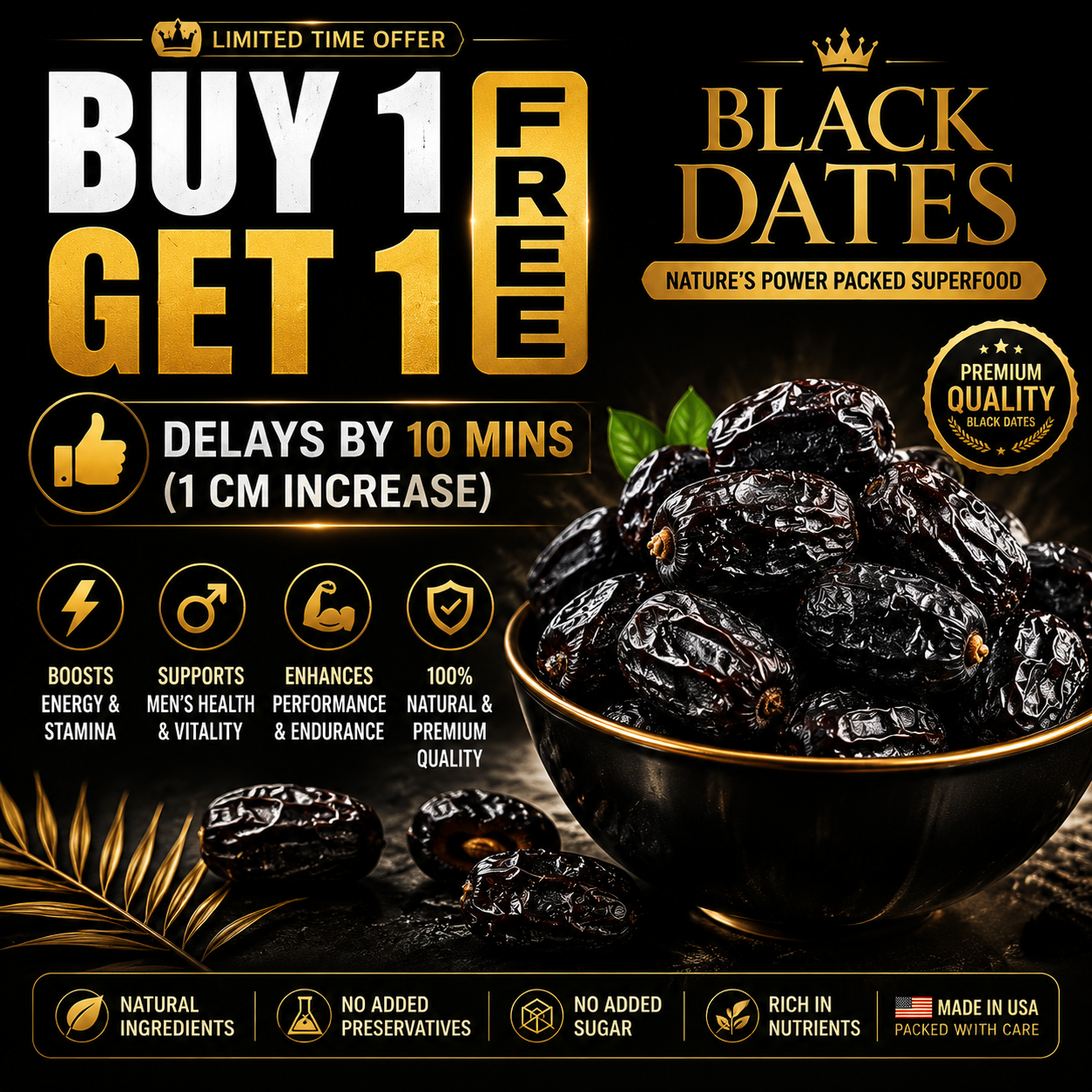 💰 Buy 1 Get 1 Free — 👍 Delays by 10 mins (1 cm increase)