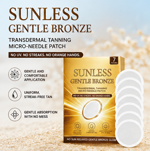 ☀️ SUNLESS GENTLE BRONZE™ Micro-Needle Tanning Patch - 🌟Achieve A Natural Bronzed Glow Without UV Exposure, Messy Lotions Or Orange Streaks-DG1